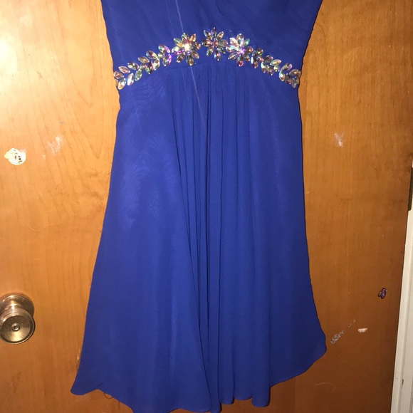 Deep blue homecoming / prom dress - Picture 2 of 7